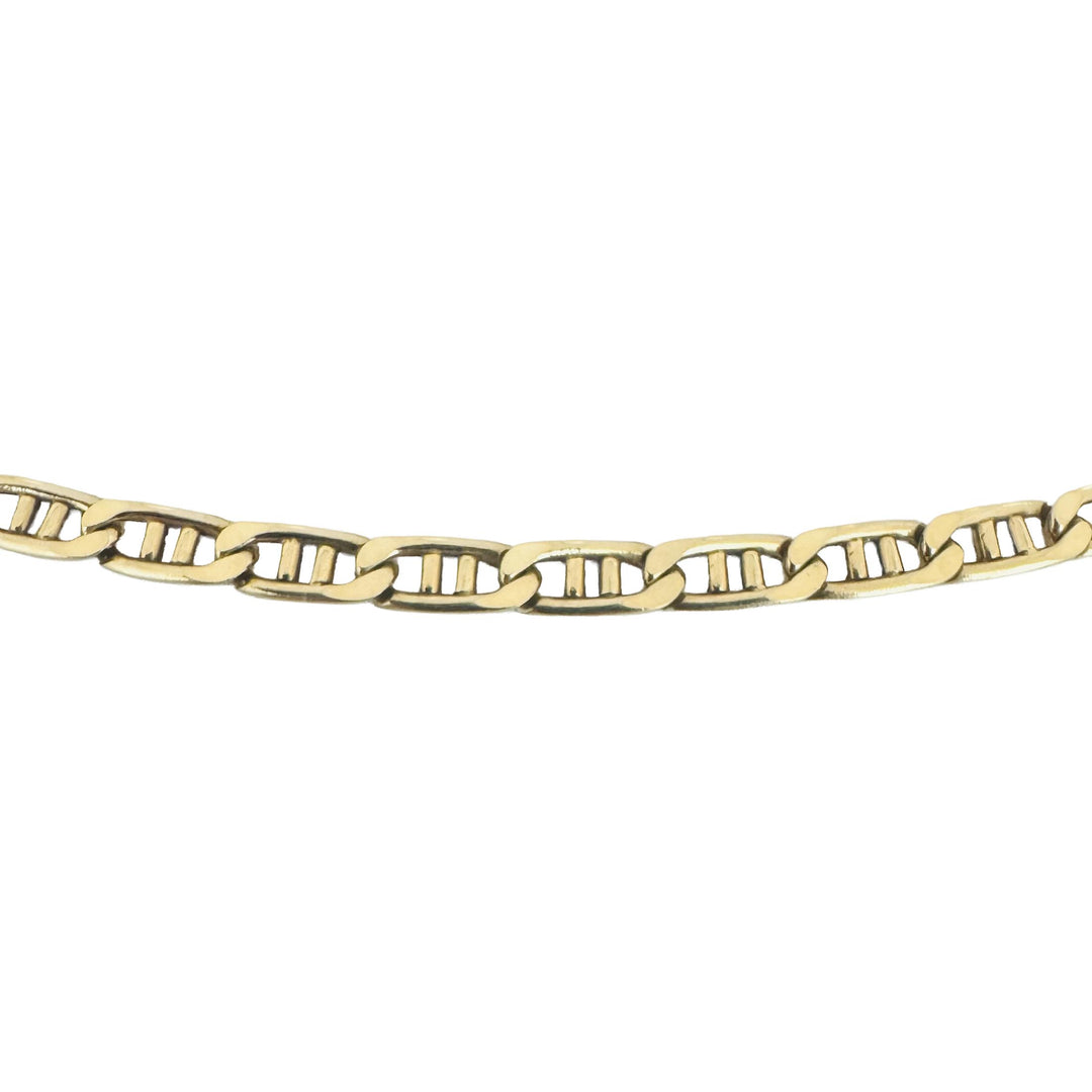 14k Yellow Gold 16.2g Solid Men's 3.5mm Mariner Link Chain Necklace 20"
