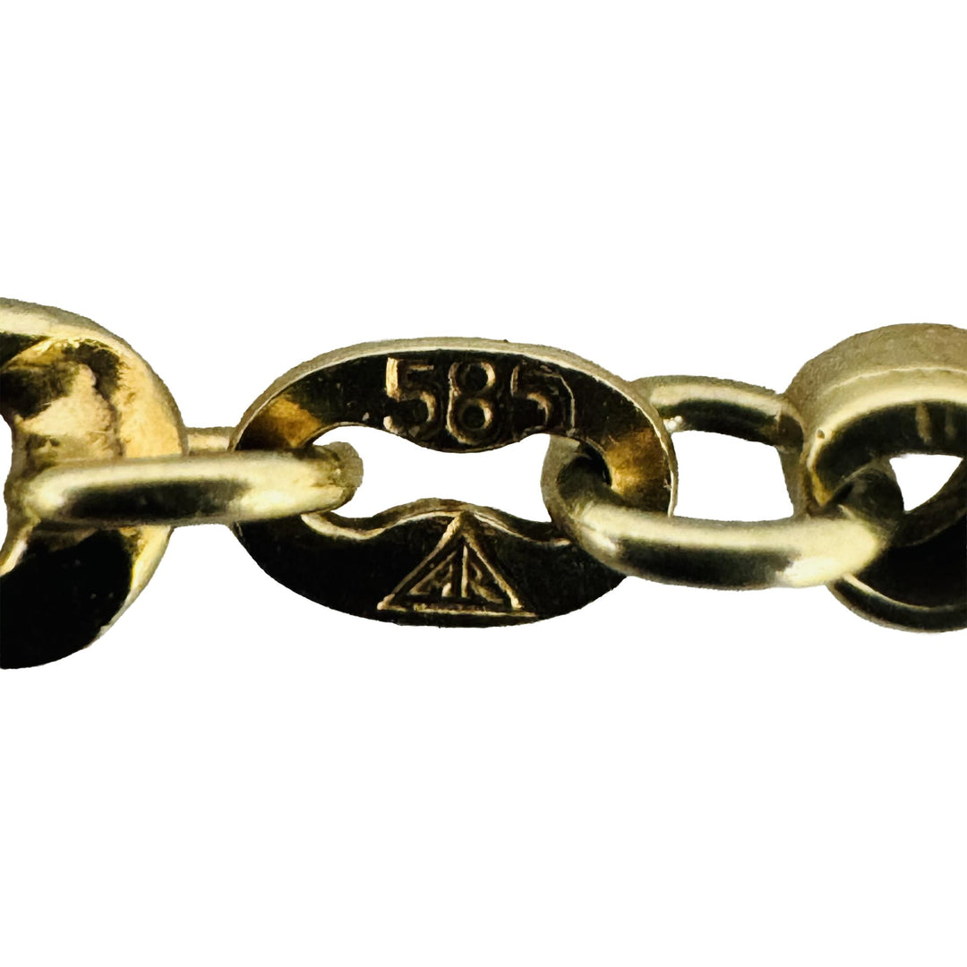 14k Yellow Gold 16.2g Solid Men's 3.5mm Mariner Link Chain Necklace 20"