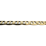 14k Yellow Gold 14.5g Solid 7mm Mariner Link Bracelet Italy 7.5"