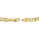 14k Yellow Gold 14.5g Solid 7mm Mariner Link Bracelet Italy 7.5"