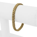 14k Yellow Gold 29.8g Solid Heavy 6.5mm Vintage Mesh Link Bracelet 7.25"