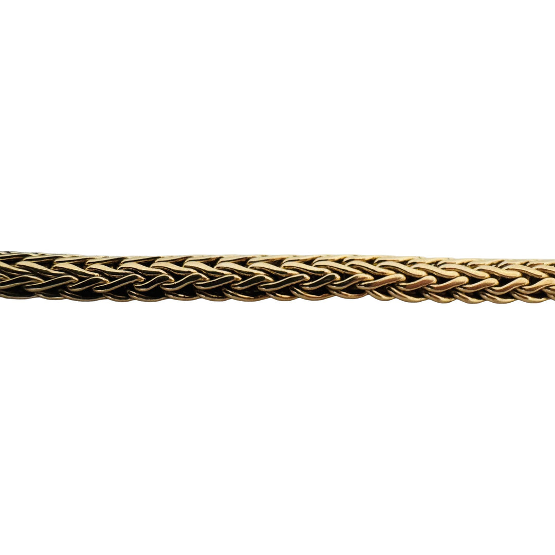 14k Yellow Gold 29.8g Solid Heavy 6.5mm Vintage Mesh Link Bracelet 7.25"