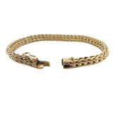 14k Yellow Gold 29.8g Solid Heavy 6.5mm Vintage Mesh Link Bracelet 7.25"