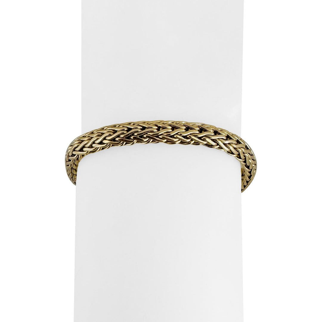 14k Yellow Gold 29.8g Solid Heavy 6.5mm Vintage Mesh Link Bracelet 7.25"