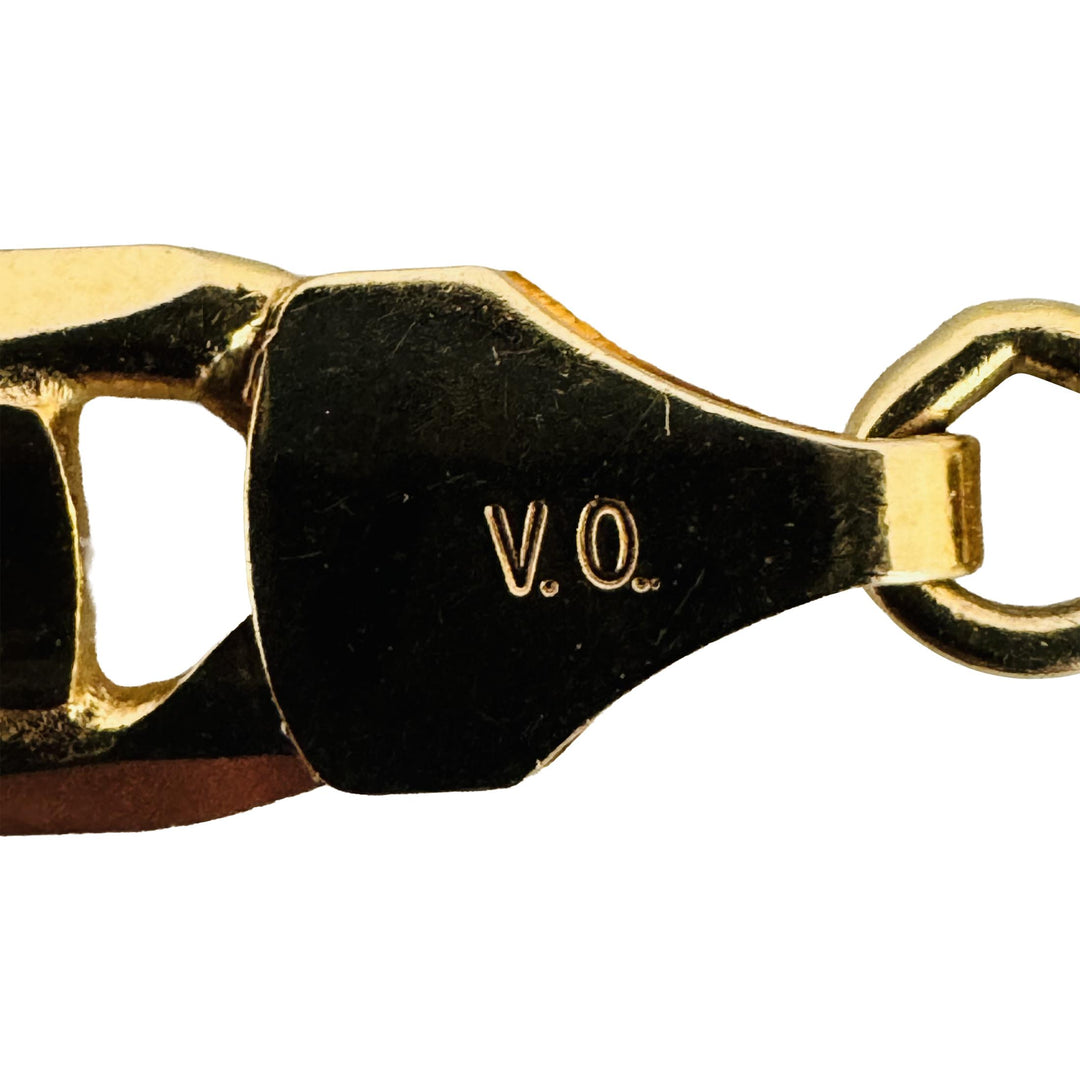 14k Yellow Gold 11.5g Solid 6.5mm Mariner Link Bracelet Italy 8"