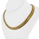 14k Yellow Gold 42g Heavy Thick UnoAErre Flattened Fancy Link Necklace Italy 18"
