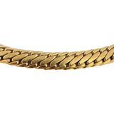 14k Yellow Gold 42g Heavy Thick UnoAErre Flattened Fancy Link Necklace Italy 18"