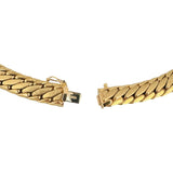 14k Yellow Gold 42g Heavy Thick UnoAErre Flattened Fancy Link Necklace Italy 18"