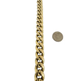 10k Yellow Gold 35.2g Semi Solid Thick 13mm Curb Link Bracelet 8.25"