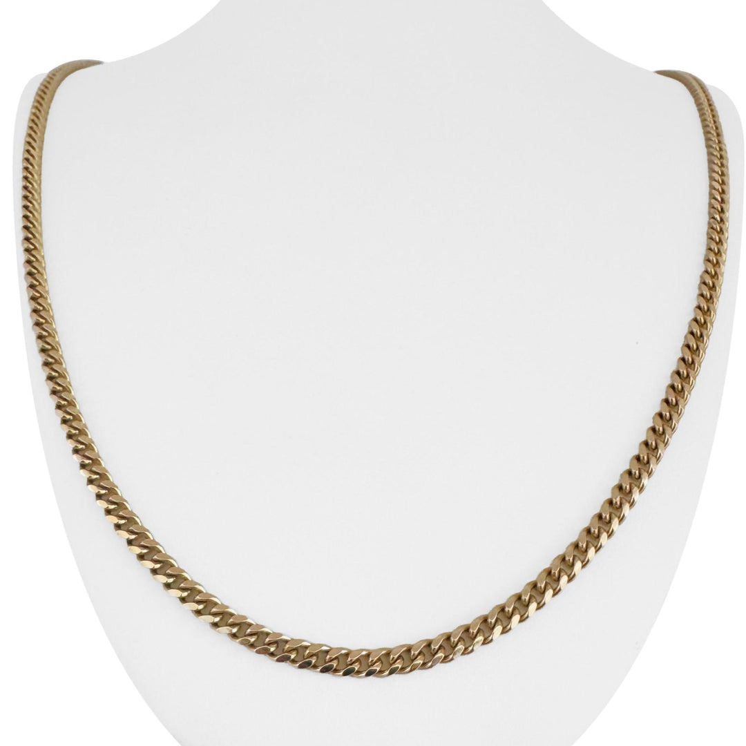 10k Yellow Gold 30g Solid Heavy 4mm Curb Link Chain Necklace 27"