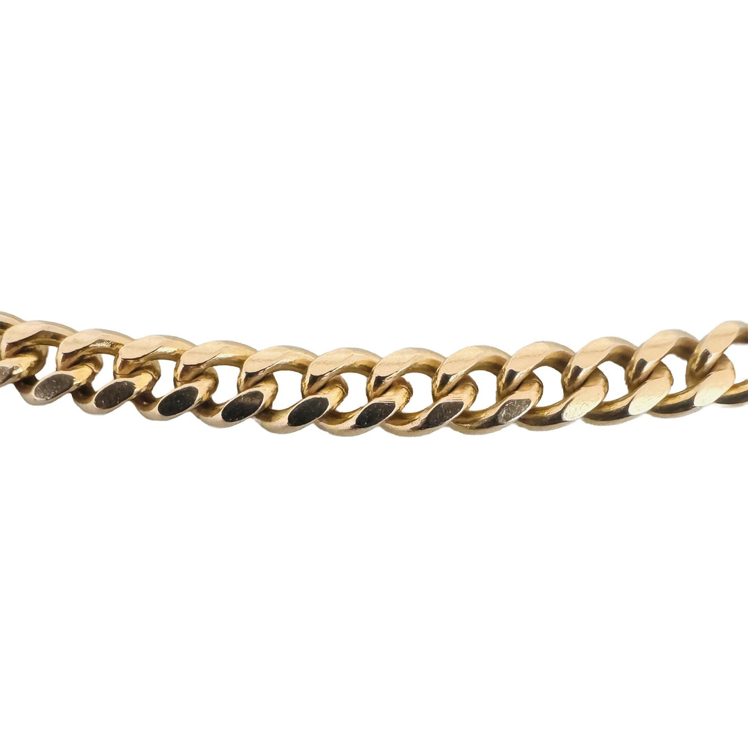 10k Yellow Gold 30g Solid Heavy 4mm Curb Link Chain Necklace 27"