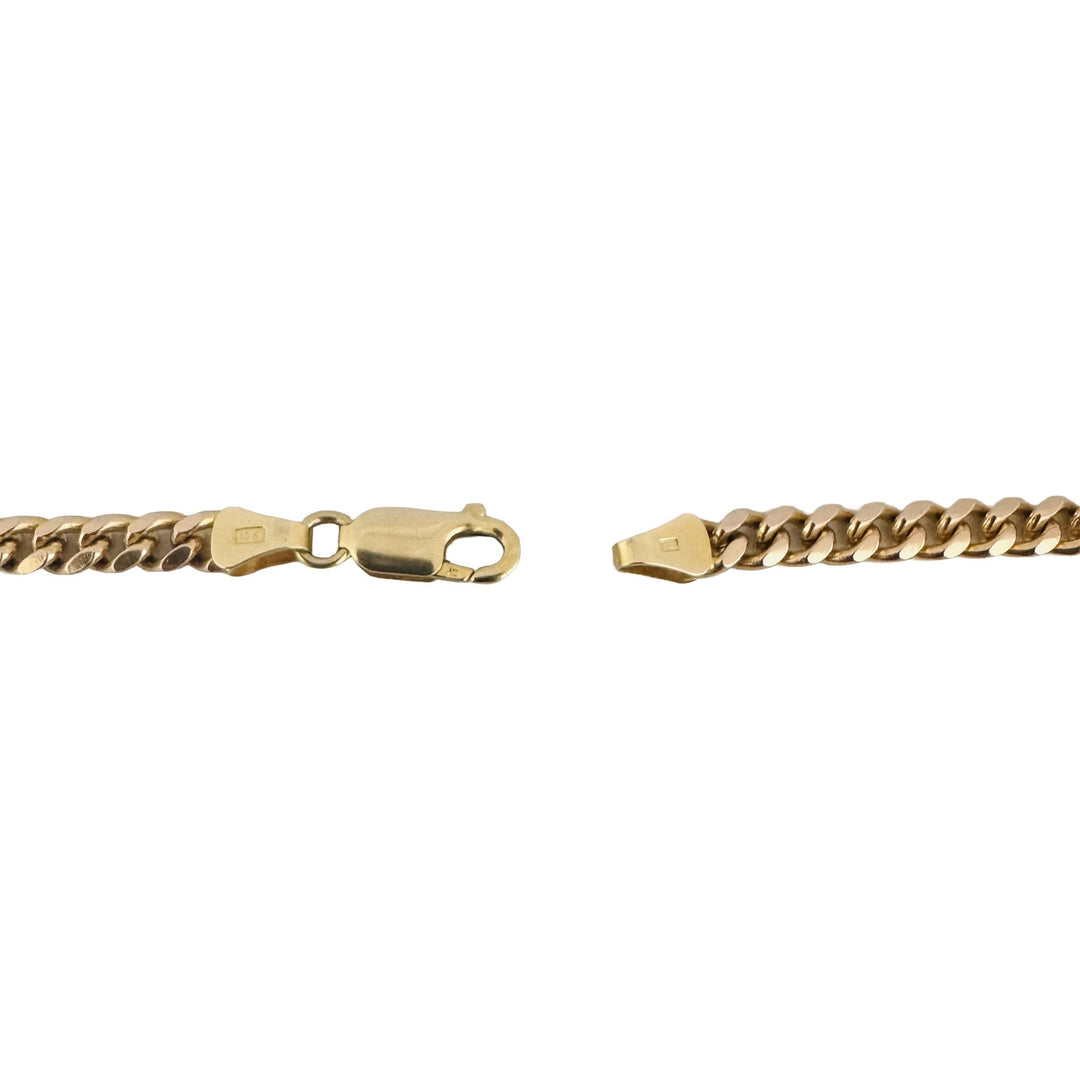 10k Yellow Gold 30g Solid Heavy 4mm Curb Link Chain Necklace 27"