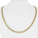 14k Yellow Gold 18.9g Solid Diamond Cut Mariner Link Chain Necklace Italy 22"