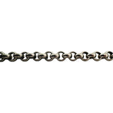 14k White Gold 5.4g Hollow Light 5mm Rolo Link Bracelet Turkey 8"
