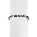 14k White Gold 5.4g Hollow Light 5mm Rolo Link Bracelet Turkey 8"