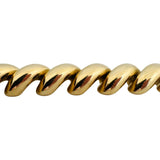 14k Yellow Gold 28.7g Big Thick 13mm San Marco Link Bracelet Turkey 7.5"