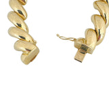 14k Yellow Gold 28.7g Big Thick 13mm San Marco Link Bracelet Turkey 7.5"
