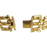 14k Yellow Gold 35.6g Heavy Wide 20mm Retro Fancy Link Bracelet 7.5"