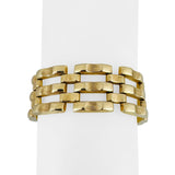 14k Yellow Gold 35.6g Heavy Wide 20mm Retro Fancy Link Bracelet 7.5"