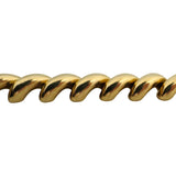 14k Yellow Gold 31g Heavy Polished 10mm San Marco Link Bracelet Italy 7.25"