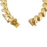 14k Yellow Gold 31g Heavy Polished 10mm San Marco Link Bracelet Italy 7.25"