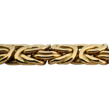 14k Yellow Gold 14.2g Thick Ladies 12mm Byzantine Link Bracelet Italy 7.25"