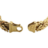 14k Yellow Gold 14.2g Thick Ladies 12mm Byzantine Link Bracelet Italy 7.25"