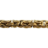 14k Yellow Gold 23.6g Thick Graduated Byzantine Link Necklace Italy 17"