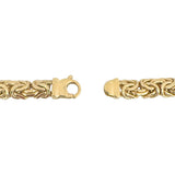 14k Yellow Gold 23.6g Thick Graduated Byzantine Link Necklace Italy 17"