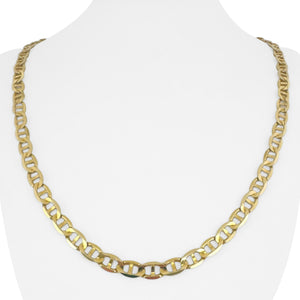 14k Yellow Gold 29g Solid Heavy 6mm Mariner Link Chain Necklace Italy 23"