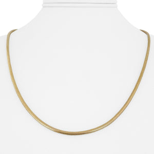 14k Yellow Gold 15g Solid Vintage UnoArre Snake Link Necklace Italy 20"