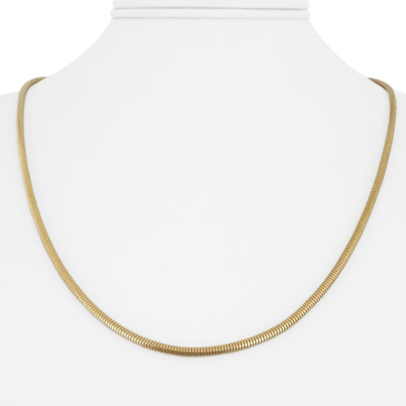 14k Yellow Gold 15g Solid Vintage UnoArre Snake Link Necklace Italy 20