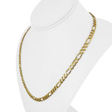 14k Yellow Gold 25g Solid 6mm Figaro Link Chain Necklace Italy 20"