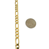 14k Yellow Gold 25g Solid 6mm Figaro Link Chain Necklace Italy 20"