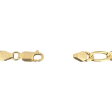 14k Yellow Gold 25g Solid 6mm Figaro Link Chain Necklace Italy 20"
