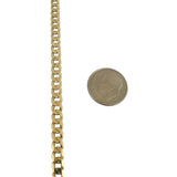 14k Yellow Gold 16.2g Solid Flat 5mm Curb Link Chain Necklace 18"