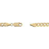 14k Yellow Gold 16.2g Solid Flat 5mm Curb Link Chain Necklace 18"