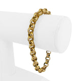 14k Yellow Gold 13g Ladies 7mm Rolo Link Bracelet Italy 7.5"