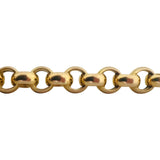 14k Yellow Gold 13g Ladies 7mm Rolo Link Bracelet Italy 7.5"