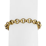 14k Yellow Gold 13g Ladies 7mm Rolo Link Bracelet Italy 7.5"