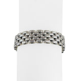 14k White Gold 25.8g Ladies Ribbed 13mm Panther Link Bracelet Italy 7"