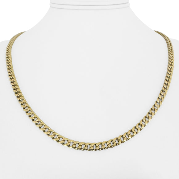 10k Yellow Gold 9.3g Hollow Light 4.2mm Curb Link Chain Necklace 20