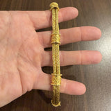 18k Yellow Gold 39.8g Solid Heavy Vintage Mesh Station Bracelet 7.5"