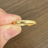 18k Yellow Gold 1930 Men's Vintage 3mm Band Ring Size 9