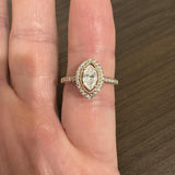 14k Rose Gold and 0.75cttw Diamond Halo Ring Size 7