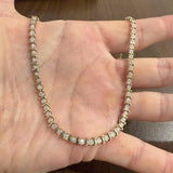 14k Yellow Gold 2.50cttw Diamond Graduated S Link Vintage Tennis Necklace 16"