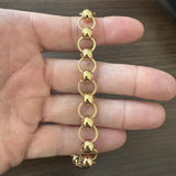 19k Portuguese Yellow Gold 15.7g Vintage Ladies Fancy Link Bracelet 8"