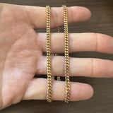 18k Yellow Gold 24.5g Solid Vintage UnoArre Curb Link Chain Necklace Italy 20"
