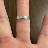 Gucci Icon 18k White Gold 4g Solid Logo Band Ring Italy Size 19