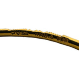 Pair of 22k Yellow Gold 25.2g Solid Fancy Slip On Small Bangle Bracelets 7"